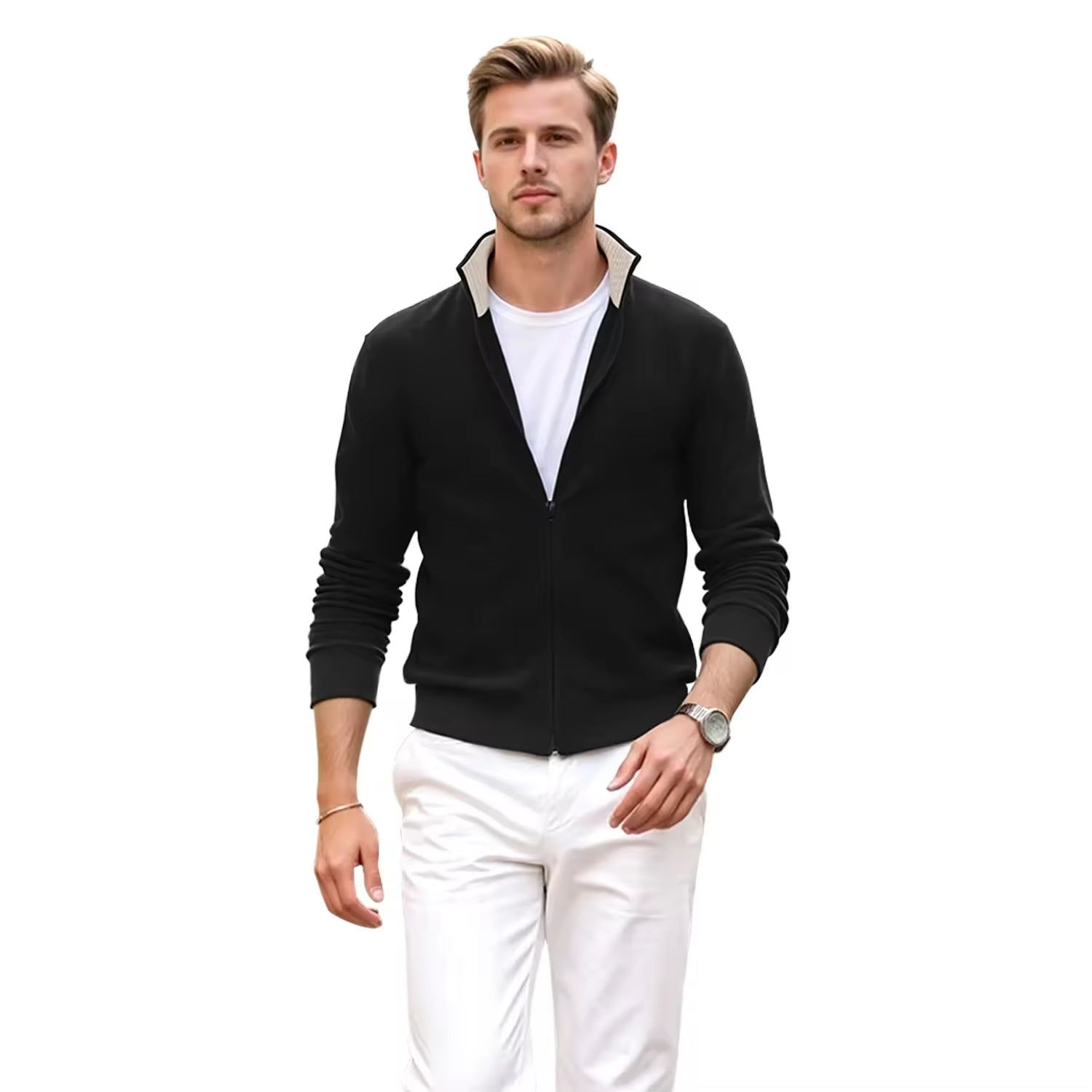 Eloro Black Cardigan Zip - ELORO
