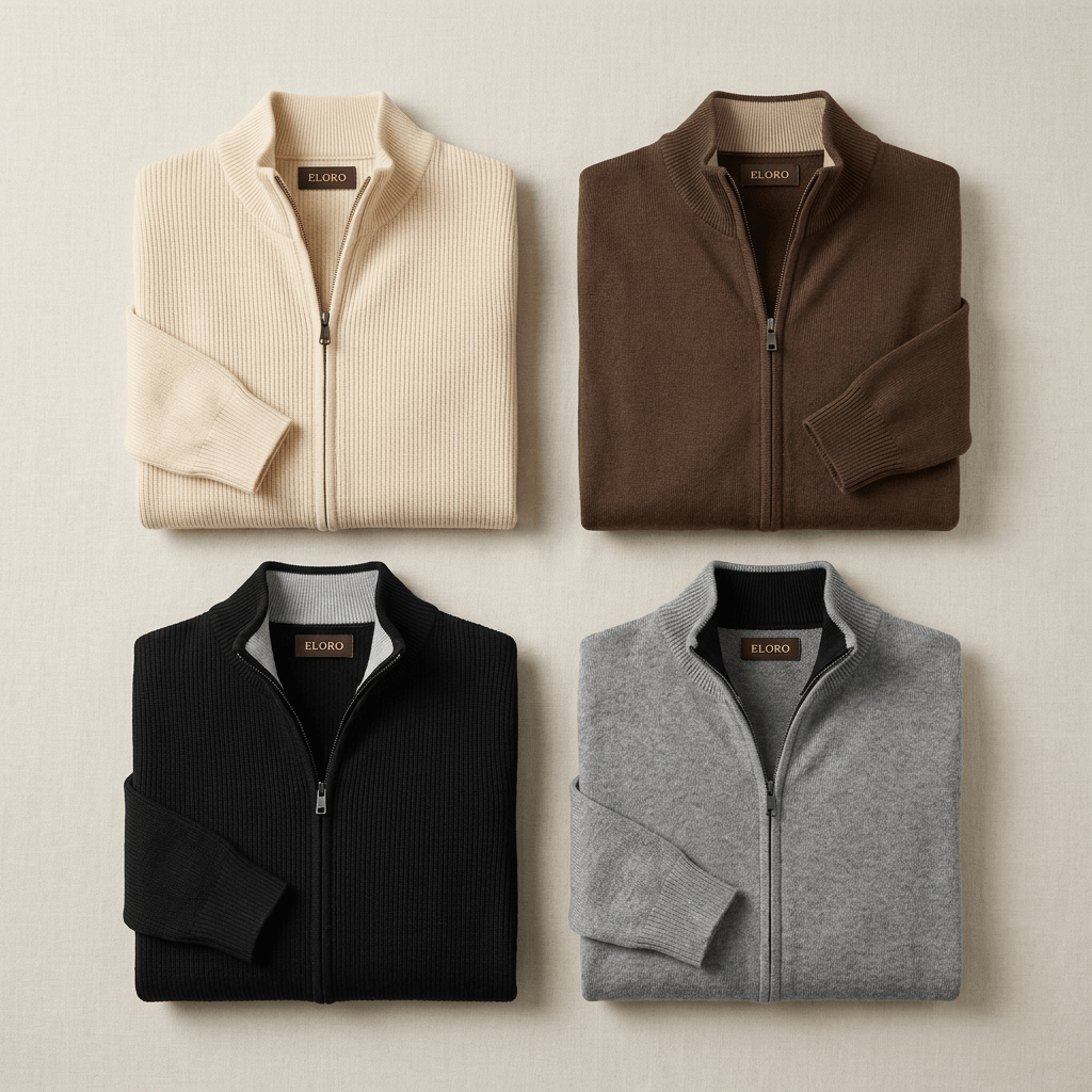 Eloro Black Cardigan Zip - ELORO