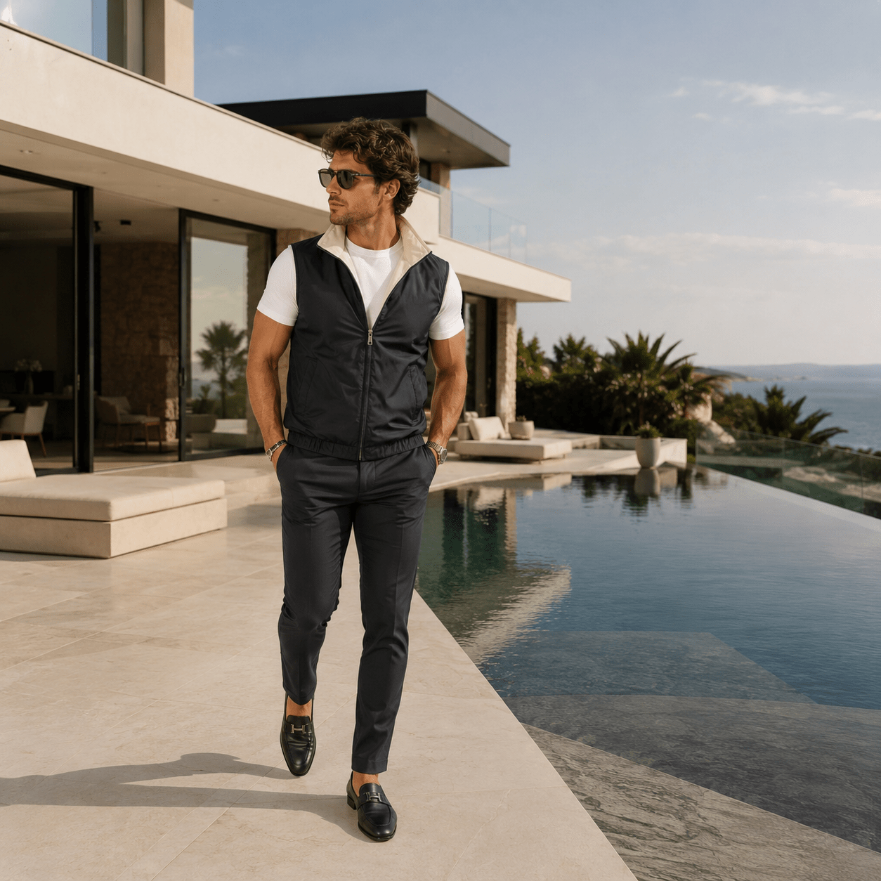 Eloro Black Reversible Gilet - ELORO