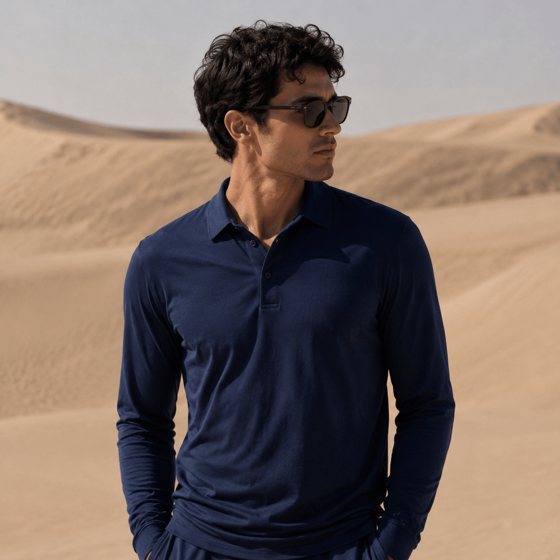 Eloro Blu Navy Polo Longsleeve - ELORO