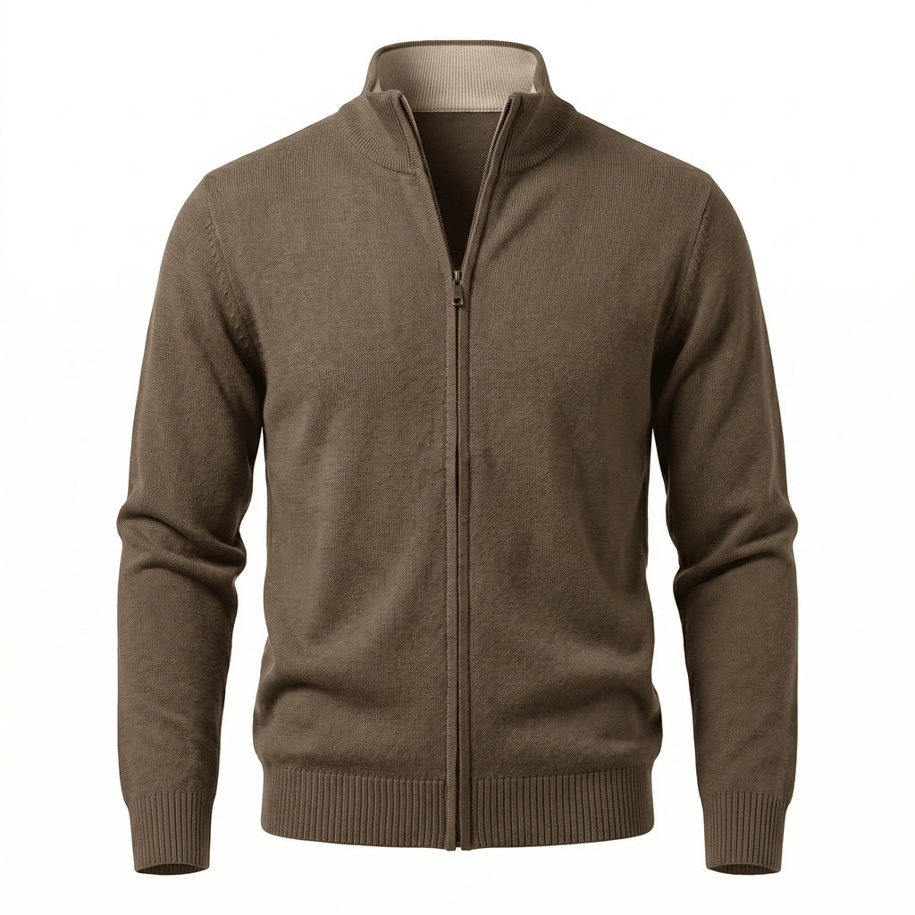 Eloro Brown Cardigan Zip - ELORO