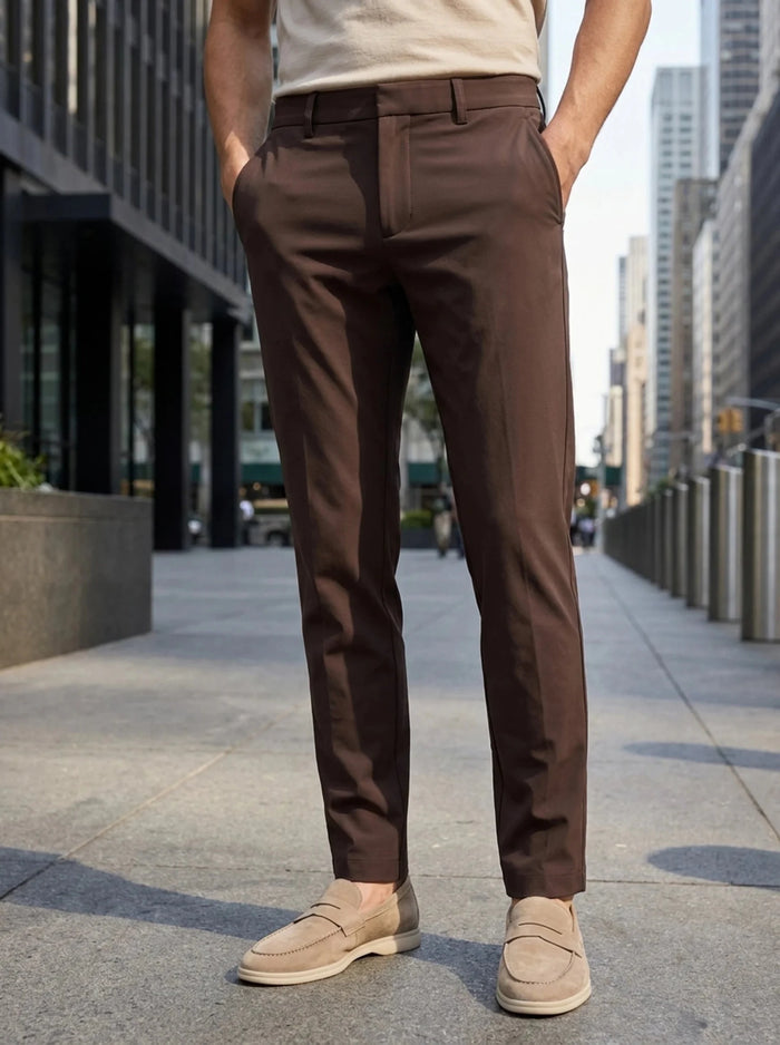 Eloro Brown Travel Trousers - ELORO