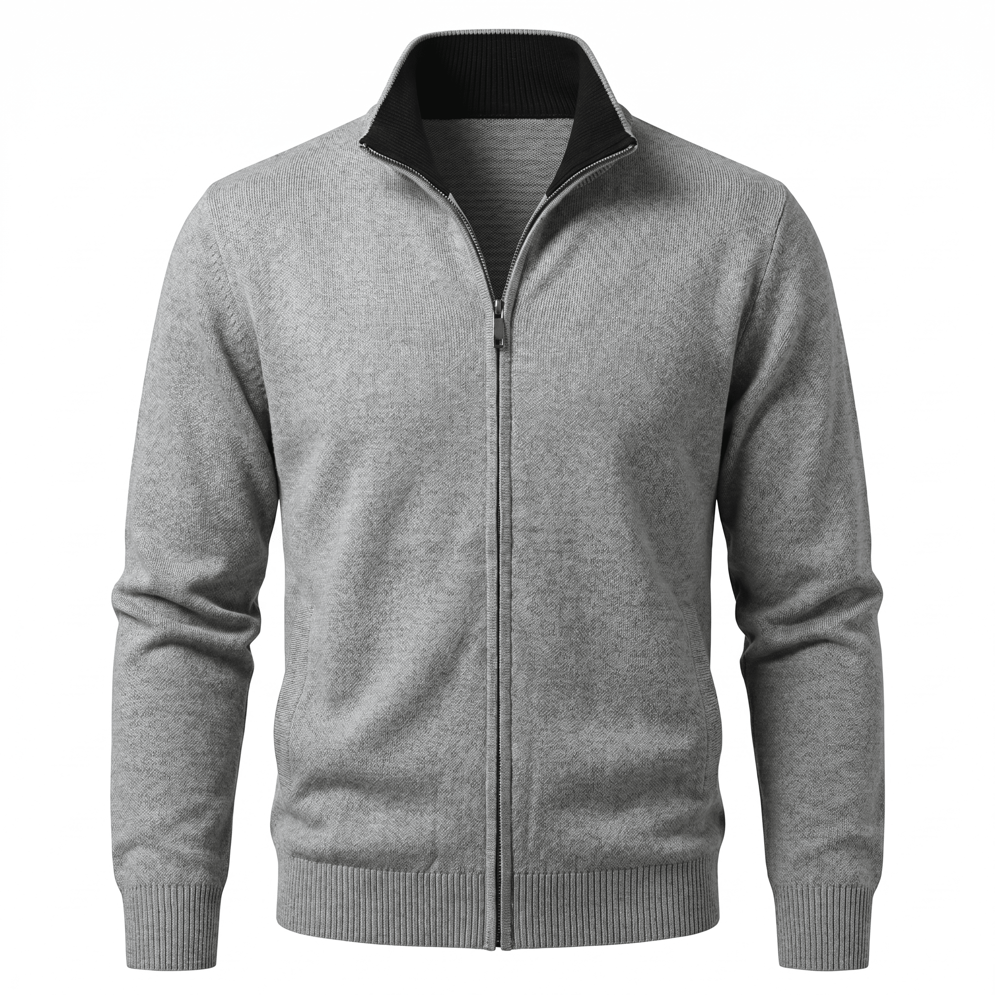 Eloro Gray Cardigan Zip - ELORO