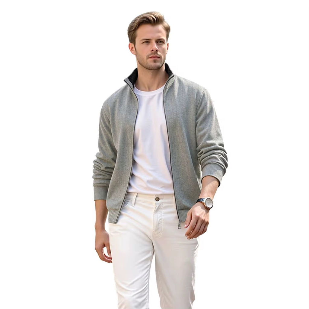 Eloro Gray Cardigan Zip - ELORO