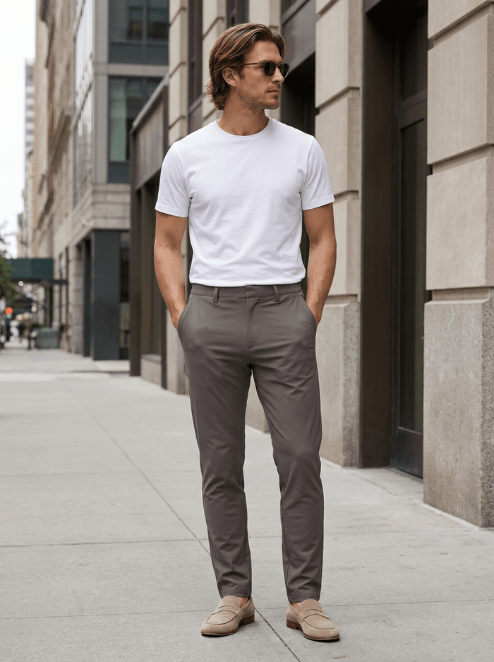 Eloro Gray Travel Trousers - ELORO