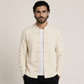 Frog-Button Wool Cardigan – Ivory - ELORO