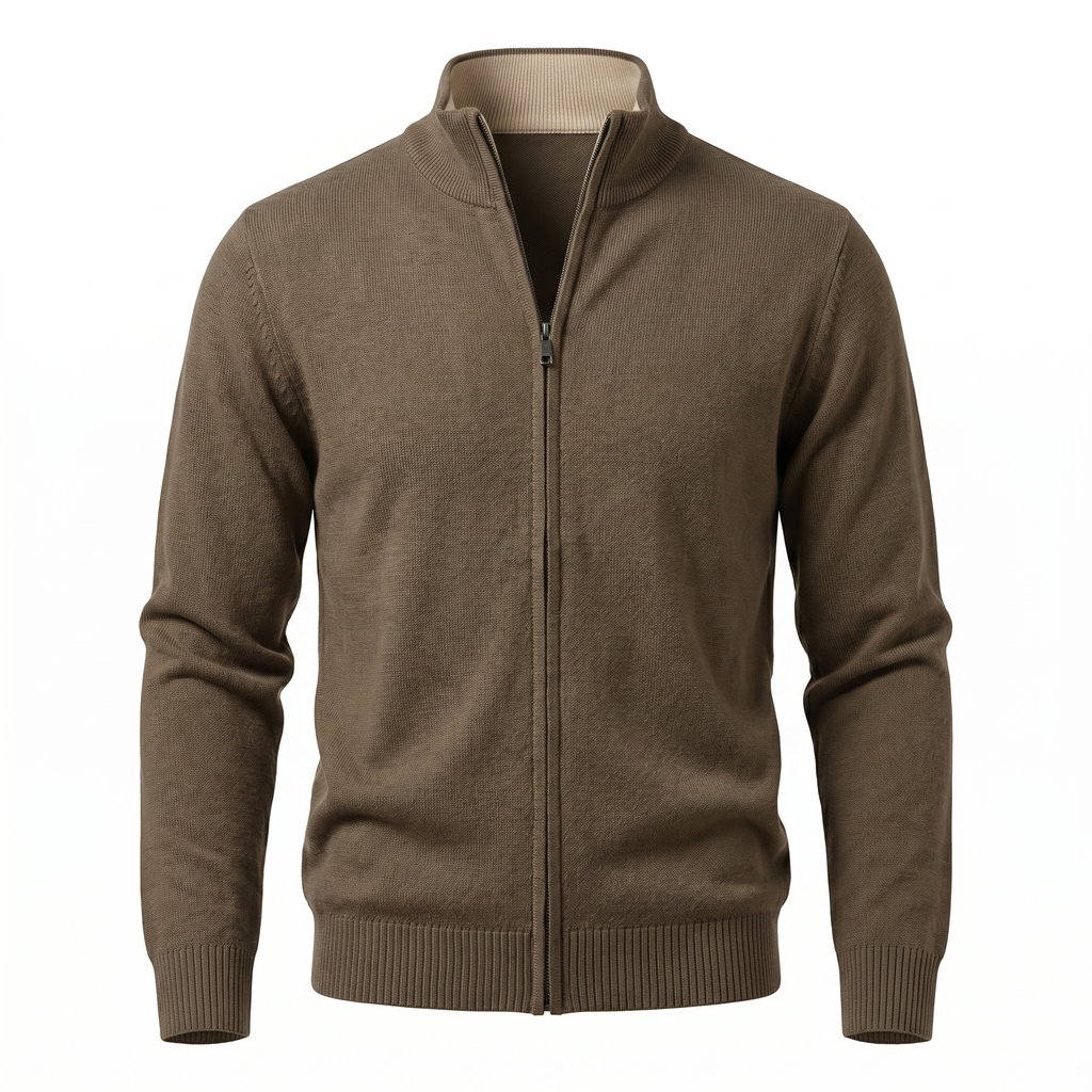 Eloro Brown Cardigan Zip