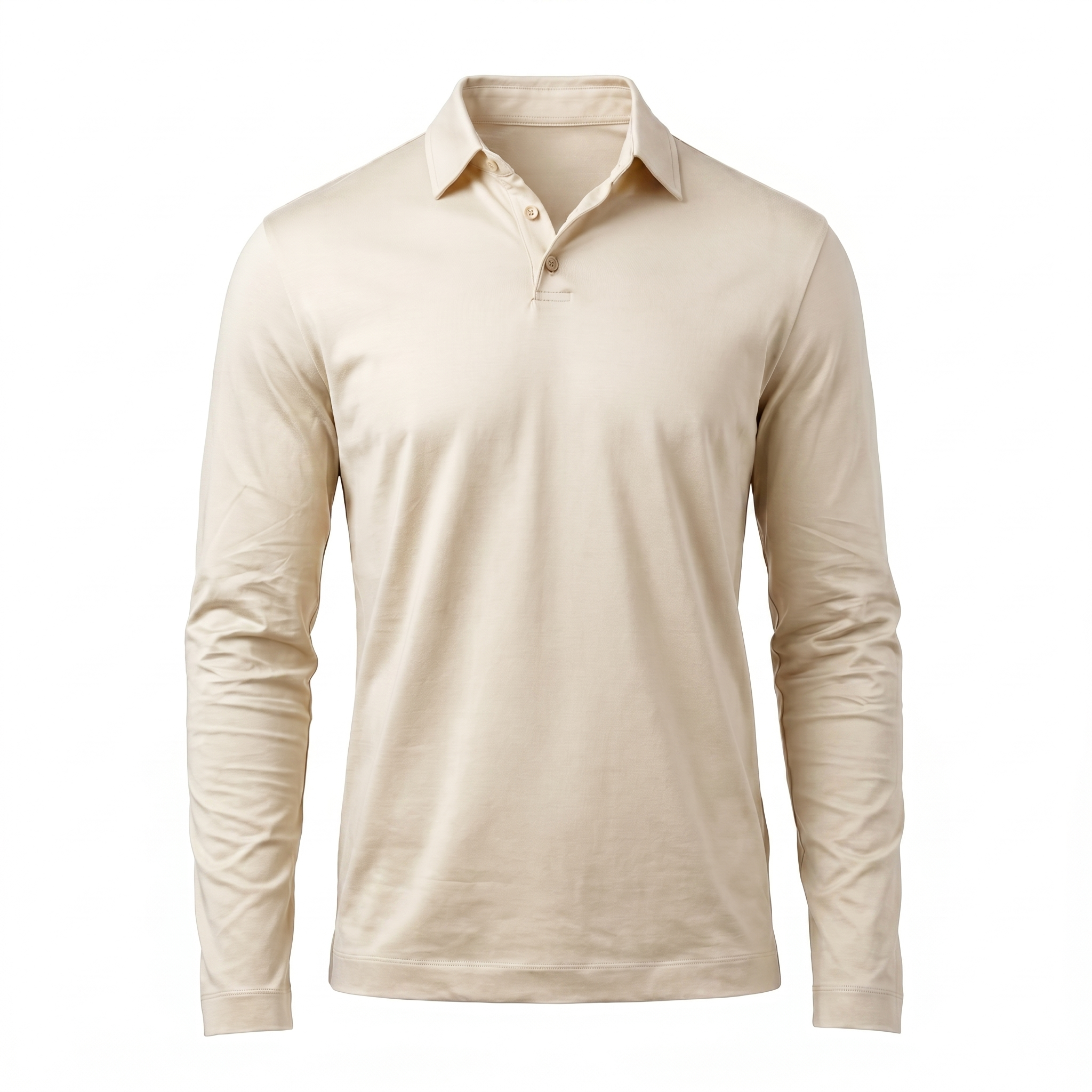 Eloro Beige Polo Longsleeve