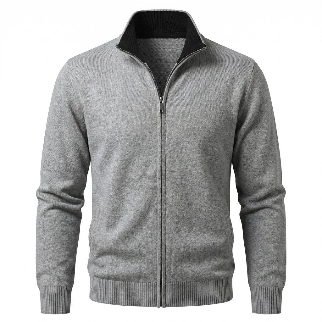 Eloro Gray Cardigan Zip