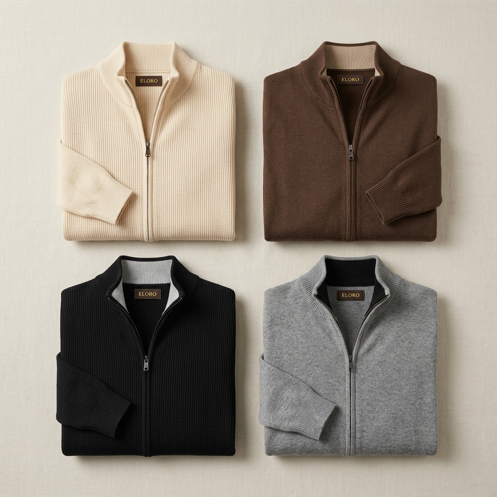 ELORO Cardigan Zip Gray
