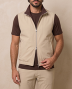 Reversible Motion Gilet — Brown & Warm Stone