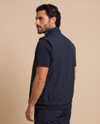 Reversible Motion Gilet — Navy & Cream