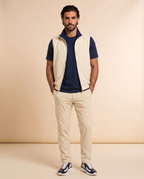 Reversible Motion Gilet — Navy & Cream