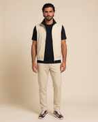 Reversible Motion Gilet — Black & Cream
