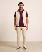 Reversible Motion Gilet — Burgundy & Cream