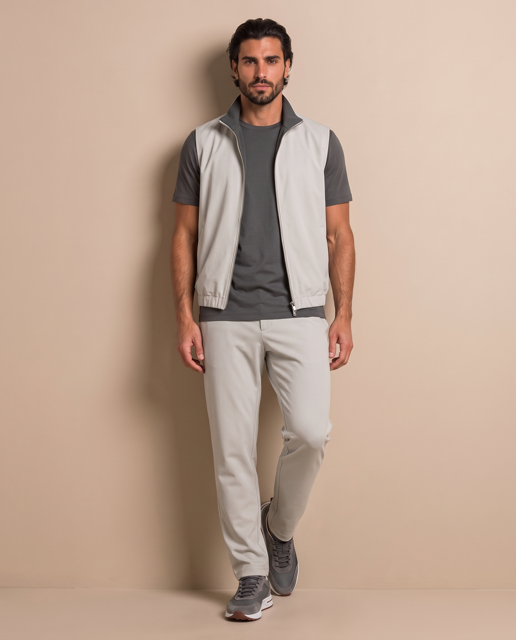 Reversible Motion Gilet — Dark Grey & Light Grey