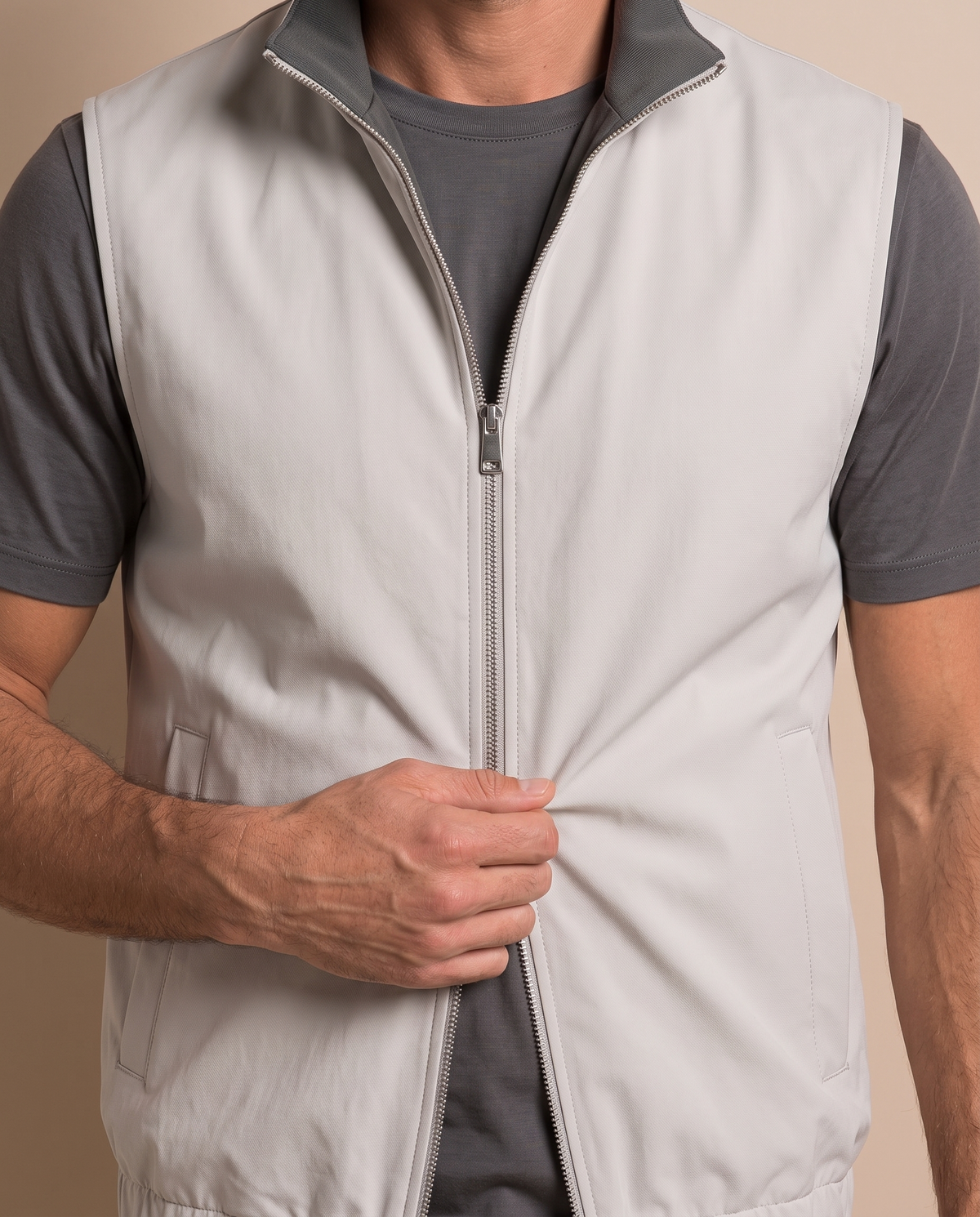 Reversible Motion Gilet — Dark Grey & Light Grey