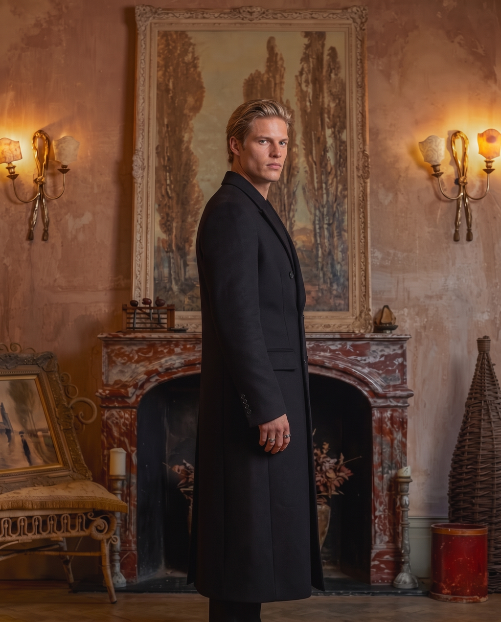 The Double-Breasted Wool Coat – Black