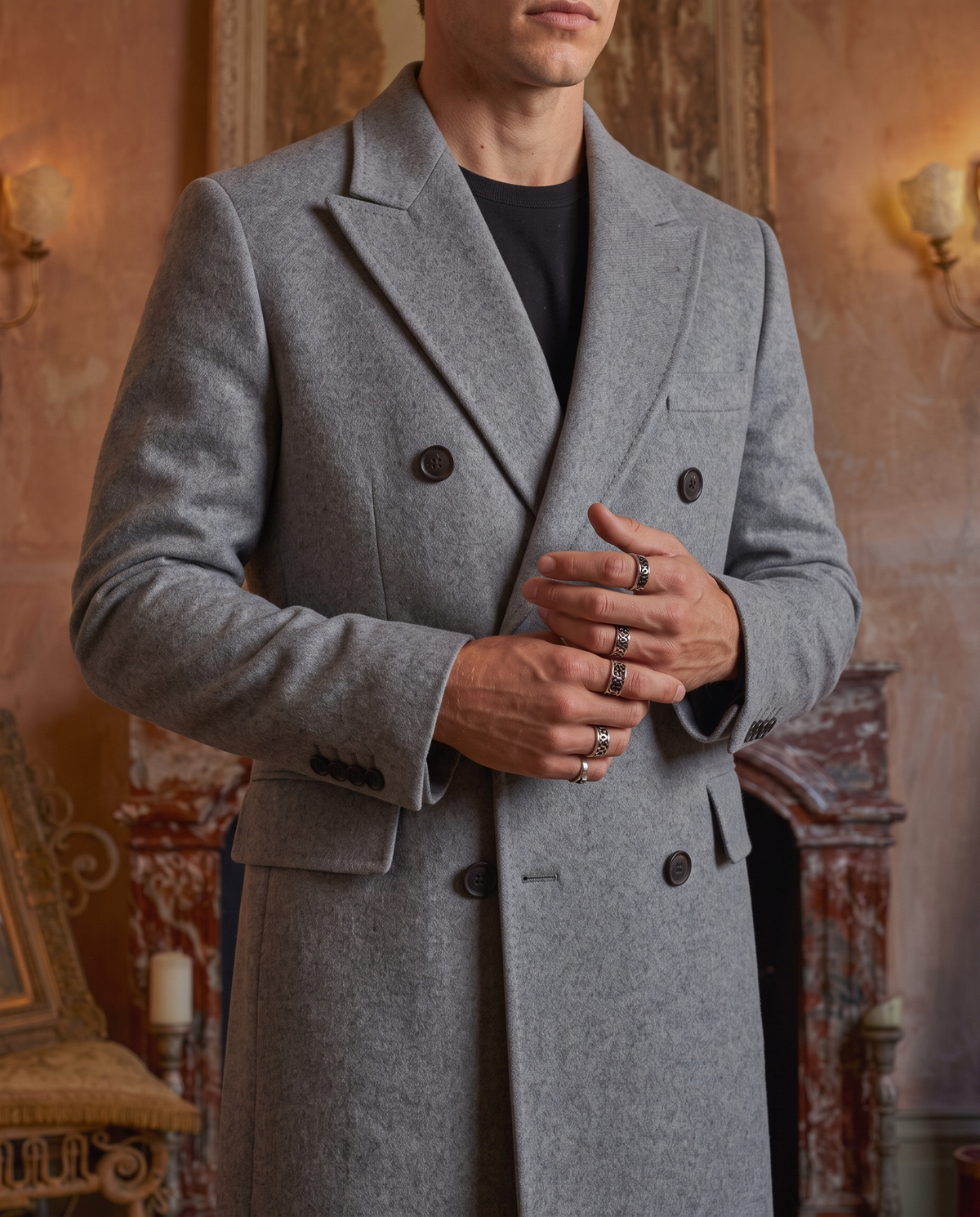 The Double-Breasted Wool Coat – Grey