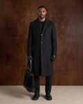 The Long Wool Coat – Black