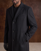The Long Wool Coat – Black