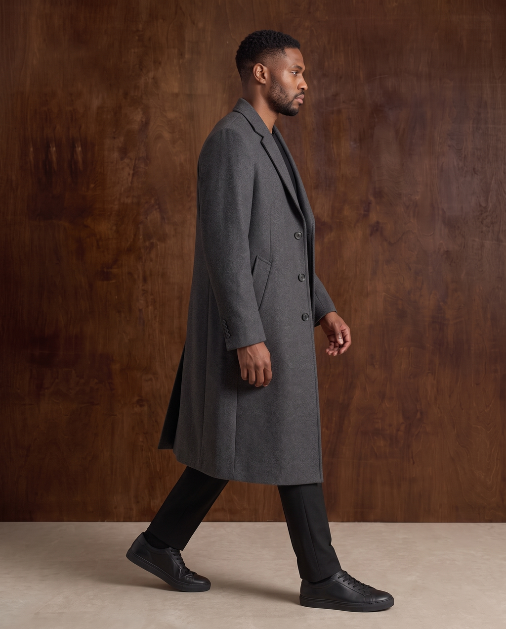 The Long Wool Coat – Grey
