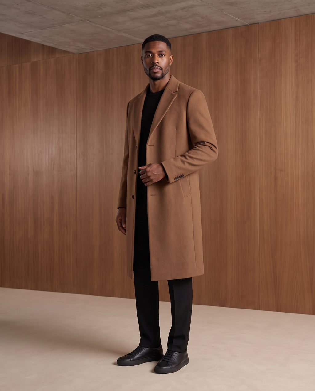The Long Wool Coat – Brown