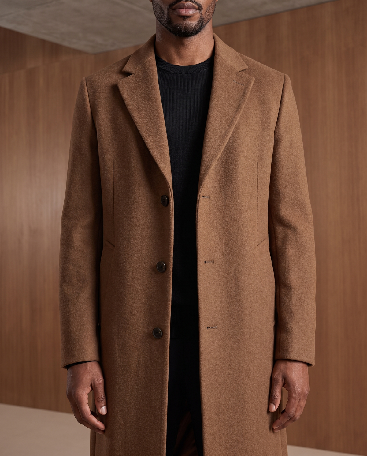 The Long Wool Coat – Brown