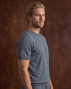 Cashmere Short-Sleeve T-Shirt – Blue