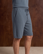 Cashmere Long Shorts – Blue
