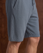 Cashmere Long Shorts – Blue