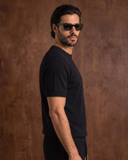 Cashmere Short-Sleeve T-Shirt – Black