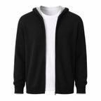 Hooded Wool Cardigan – Black - ELORO