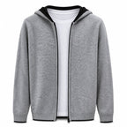 Hooded Wool Cardigan – Grey - ELORO
