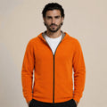 Hooded Wool Cardigan – Orange - ELORO