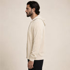 Lightweight Hooded Wool Cardigan – Cream - ELORO