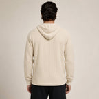 Lightweight Hooded Wool Cardigan – Cream - ELORO