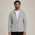 Lightweight Hooded Wool Cardigan – Light Grey - ELORO