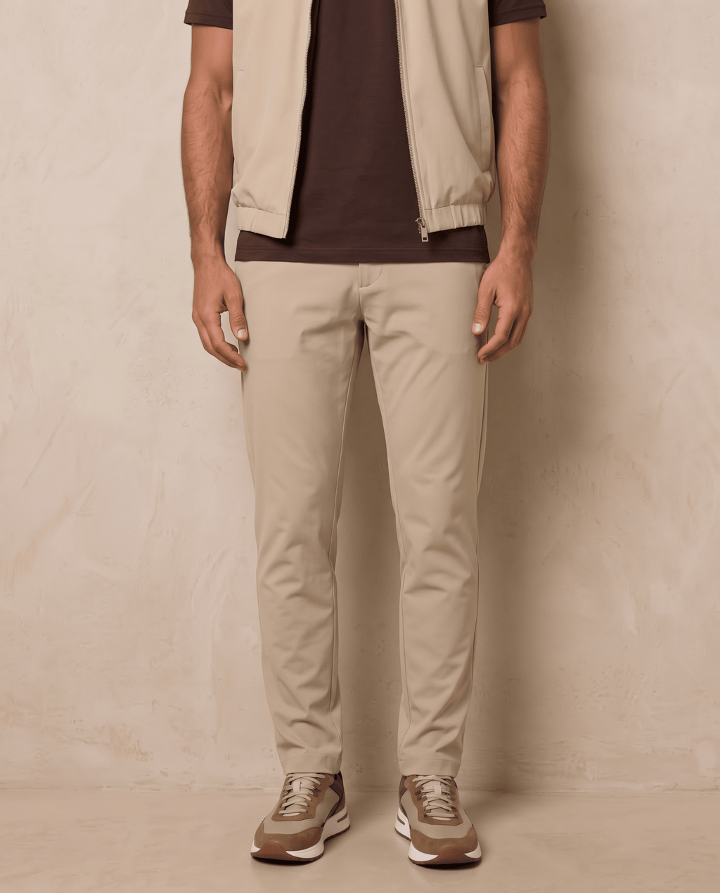 Motion Pants — Warm Stone - ELOROTrousers