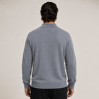 Zip Wool Cardigan – Grey