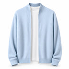 Zip Wool Cardigan – Light Blue