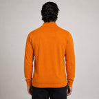 Zip Wool Cardigan – Orange