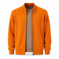 Zip Wool Cardigan – Orange