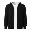 Hooded Wool Cardigan – Black