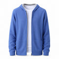 Hooded Wool Cardigan – Light Blue