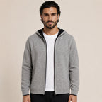 Hooded Wool Cardigan – Grey