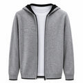 Hooded Wool Cardigan – Grey