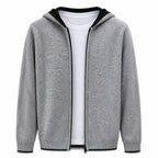 Hooded Wool Cardigan – Grey