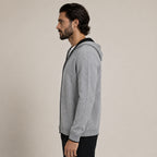 Hooded Wool Cardigan – Grey
