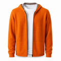 Hooded Wool Cardigan – Orange